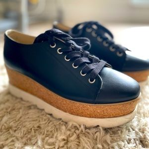 Steve Madden Black ‘Korrie’ lace up platform sneakers